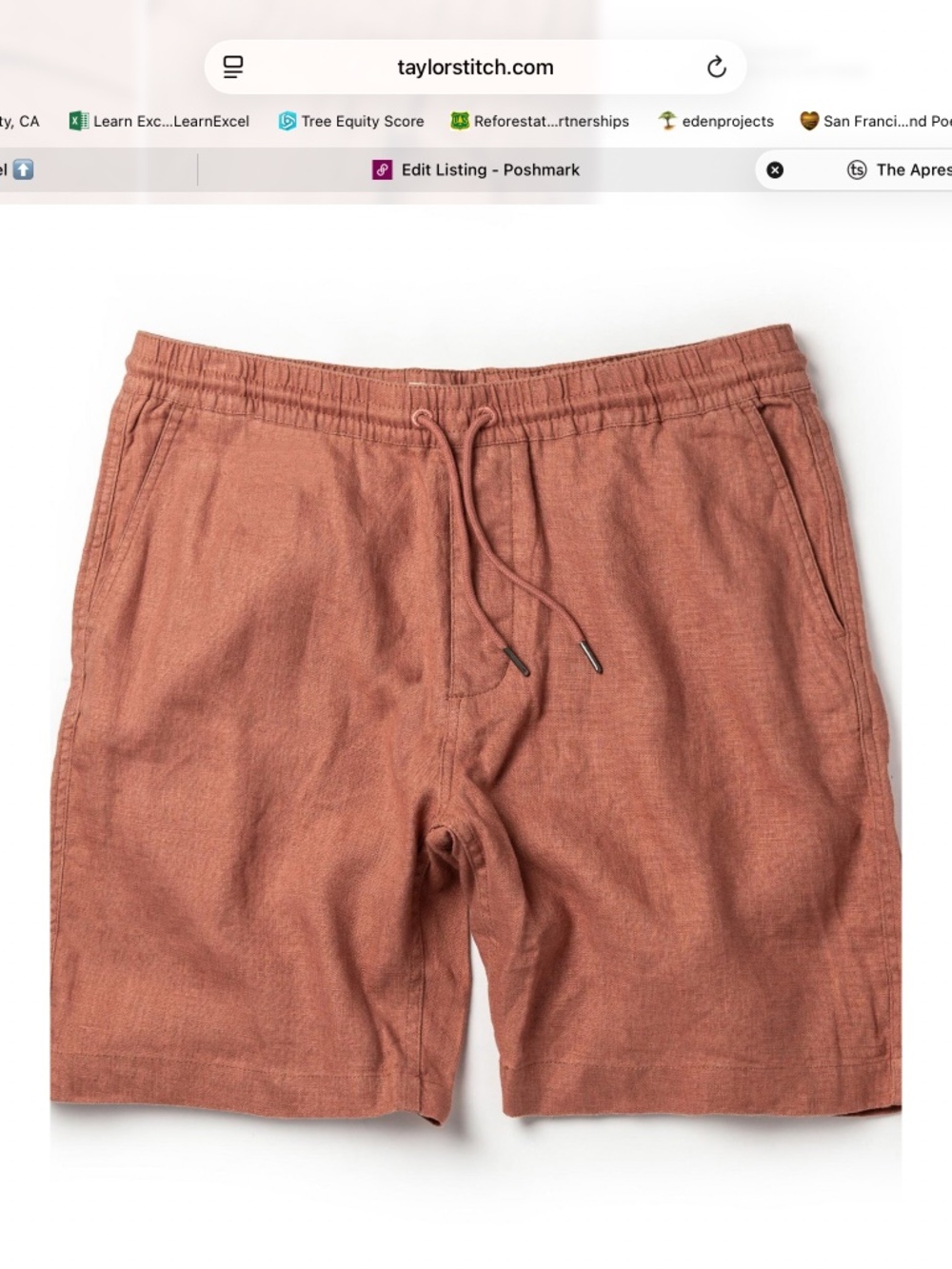 Taylor Stitch - The Après Short in Rust Hemp